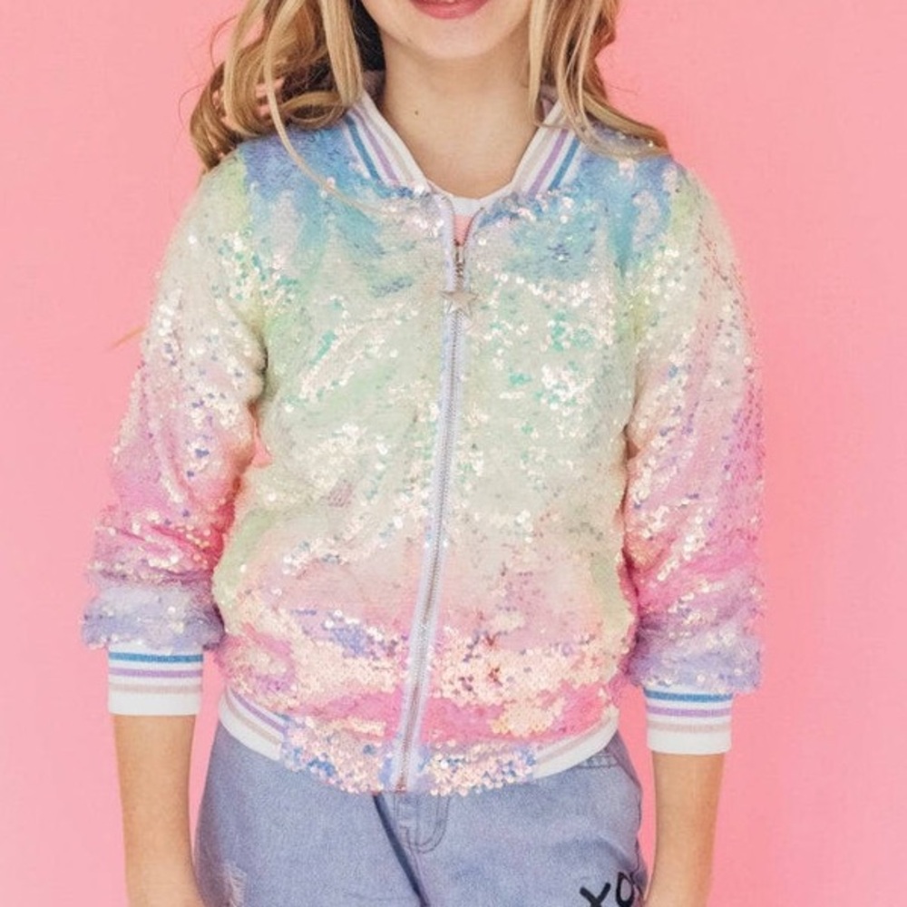 SOLD: Lola + The Boys Rainbow Sequin Jacket
